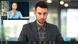 Attorney on a video call